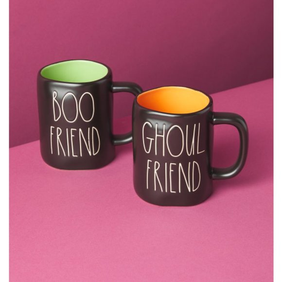 RAE DUNN 2pk Boo Friend And Ghoul Friend Mug Set - Picture 1 of 2
